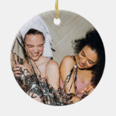 Roommate Gift "Roomies Forever" Retro aangepaste f Keramisch Ornament (Achterkant)