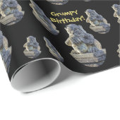 Roompy Birthday, Horned, Clawed, Grumpy Grotesque Cadeaupapier (Rol Hoek)