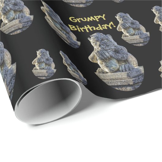 Roompy Birthday, Horned, Clawed, Grumpy Grotesque Cadeaupapier (Rol Hoek)