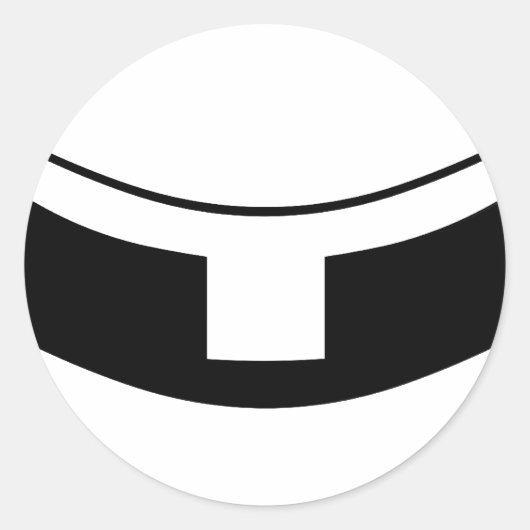 Rooms-katholieke priesterkraag ronde sticker (Voorkant)