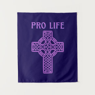 Rooms-Katholieke Pro-Life Cross Wall Tapestry Wandkleed