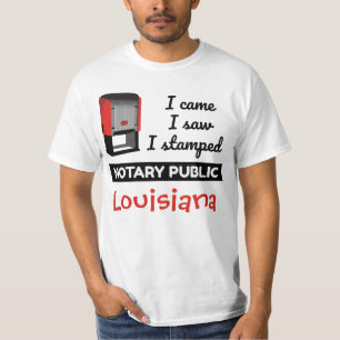 Roomsaw Stamed Notary Public Stamp Louisiana T-shirt