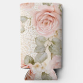 Roomse roze rozen bloemige bruidsdouche (Achterkant)