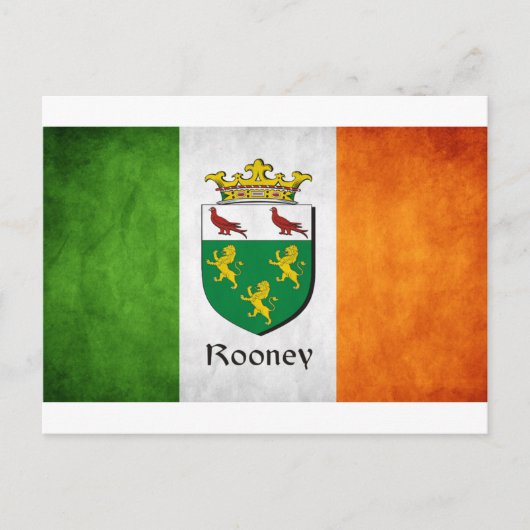 Rooney Irish Flag Briefkaart (Voorkant)