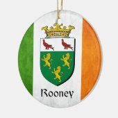 Rooney Irish Flag Keramisch Ornament (Links)