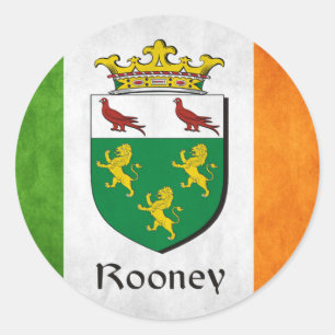Rooney Irish Flag Ronde Sticker