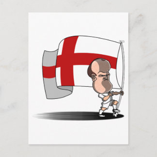 Rooney met ENGLAND Flag Briefkaart