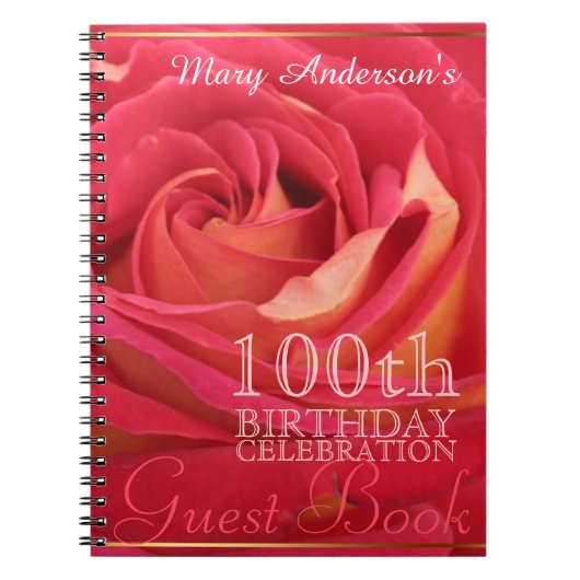 Roos 100th Birthday Celebration Guest book Notitieboek (Voorkant)