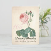  Roos 105th Birthday Celebration Custom I Kaart (Staand voorkant)