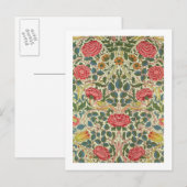 "Roos", 1883 (bedrukt katoen) Briefkaart (Voorkant / Achterkant)