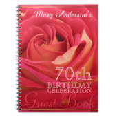 Roos 70th Birthday Celebration Custom Guest Book Notitieboek (Voorkant)