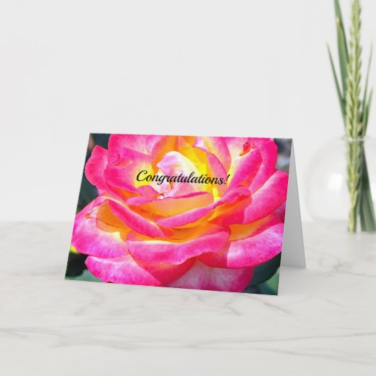 Roos 7220 Gefeliciteerd Kaart (Voorkant)