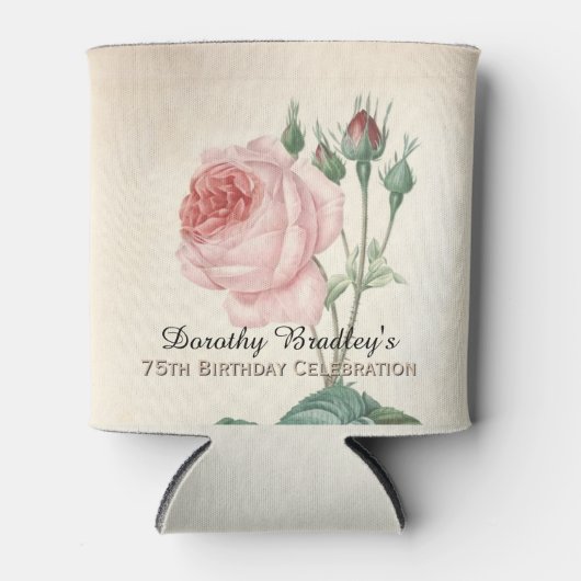 Roos 75e Verjaardagsviering Koelbox Blikjeskoeler (Voorkant)