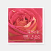 Roos 95e Verjaardag Papier Napkin 1 Servetten (Voorkant)