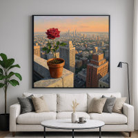 Roos aan de Rand - Painterly Style Cityscape Art
