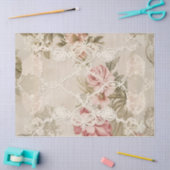  Roos achter kant decoupage tissue papier (Craft)