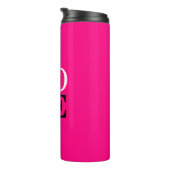 Roos achtergrond liefde bruiloft thermosbeker (Geroteerd rechts)