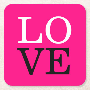 Roos achtergrond liefde bruiloft vierkante kartonnen onderzetter