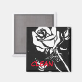 "Roos Alba" Status van schoonmaakwasmachine Magnet Magneet (Voorkant / Achterkant)