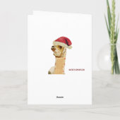 Roos Alpaca Christmas Kaart (Achterkant)