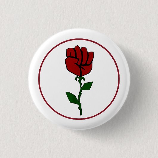 roos anarcho-syndicalisme ronde button 3,2 cm (Voorkant)