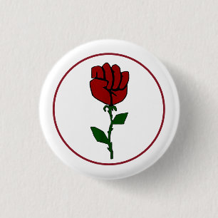roos anarcho-syndicalisme ronde button 3,2 cm