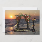 Roos Arbor Beach Wedding Rehearsal Dinner Kaart (Voorkant)