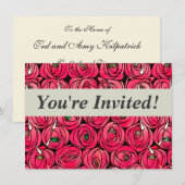 Roos Art Nouveau Rennie Macintosh Graphic Kaart (Voorkant / Achterkant)