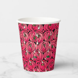 Roos Art Nouveau Rennie Macintosh Graphic Papieren Bekers