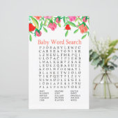 Roos Baby shower Word Search Game (Staand voorkant)