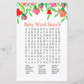 Roos Baby shower Word Search Game (Voorkant)