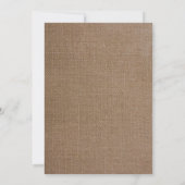 Roos Banner Burlap | Spaanse Bautismo Kaart (Achterkant)