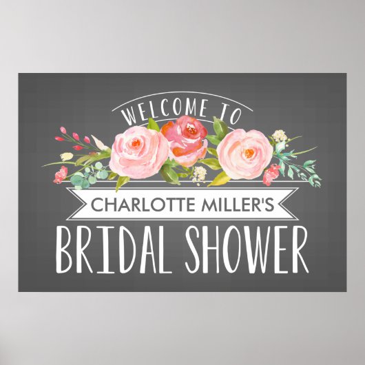 Roos Banner Vrijgezellenfeest WelkomstPoster Poster (Voorkant)