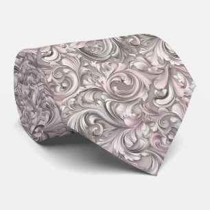 Roos Barok Swirl Wedding Stropdas