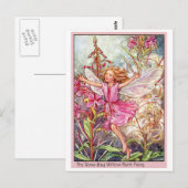 Roos-Bay Wilow-Herb Fairy Briefkaart (Voorkant / Achterkant)