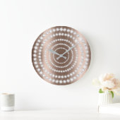 Roos Beige Vip Grey Silver Diamond Infineity Grote Klok (Huis)