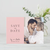 Roos bestemming bruiloft foto Opslaan datumkaart Save The Date (Staand voorkant)