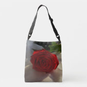 roos bij schemering crossbody tas (Achterkant)