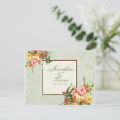  Roos bij vogels RSVP-reactiekaart RSVP Kaartje (Staand voorkant)