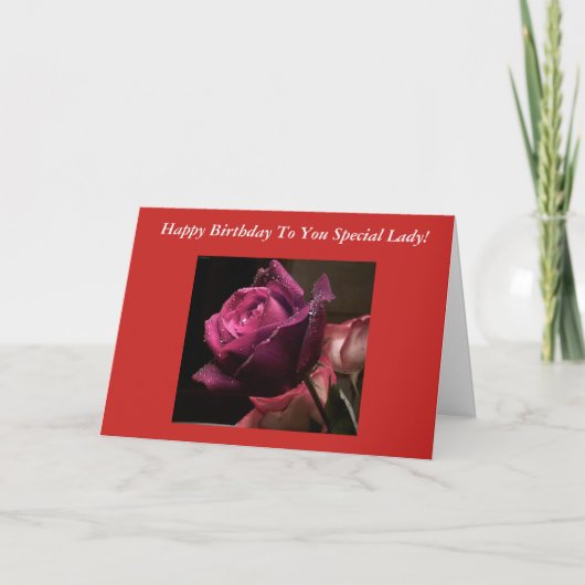 Roos Birthday Kaart (Voorkant)
