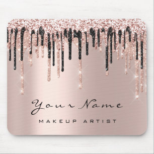 Roos Black Blush Glitter Name Makeup Wax Lashes Muismat