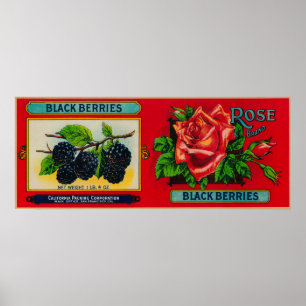 Roos Blackberry-label Poster