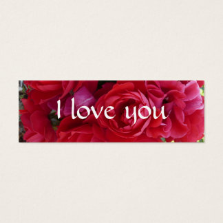 Roos bladwijzer mini visitekaartjes