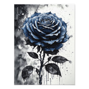 Roos - Blauw Foto Afdruk