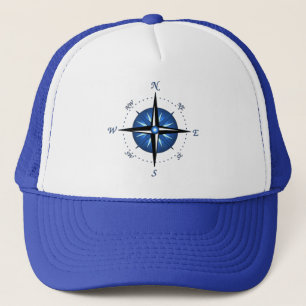 Roos Blauwe kompas Trucker Pet