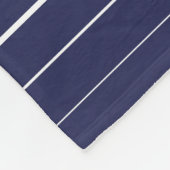 Roos blauwe strepen fleece deken (Hoek)