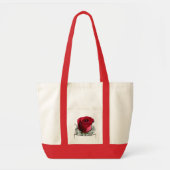 Roos Bloedvat Canvas tas Rood roze doorsnede Canva (Voorkant)