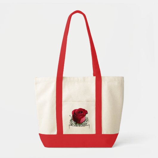 Roos Bloedvat Canvas tas Rood roze doorsnede Canva (Voorkant)