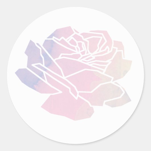 roos bloem  bloemenbruiloft ronde sticker (Voorkant)