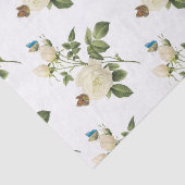 Roos Bloem met Vlinder Patroon Tissuepapier (Detail)